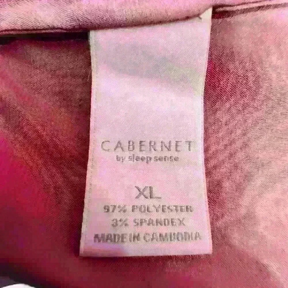 COPY - Cabernet Women' s Solid Satin Short Wrap Robe size XL - Picture 11 of 12